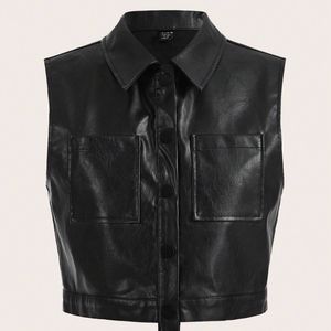 Plus, Leather Vest Jacket